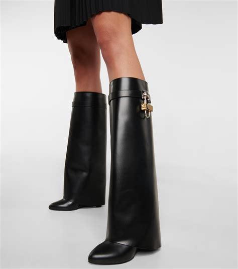 givenchy shark lock boots|givenchy thigh high sock boots.